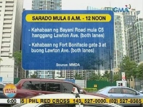 UB: Ilang kalsada sa Taguig, isasara para sa aktibidad ni US Pres. Obama ngayong araw