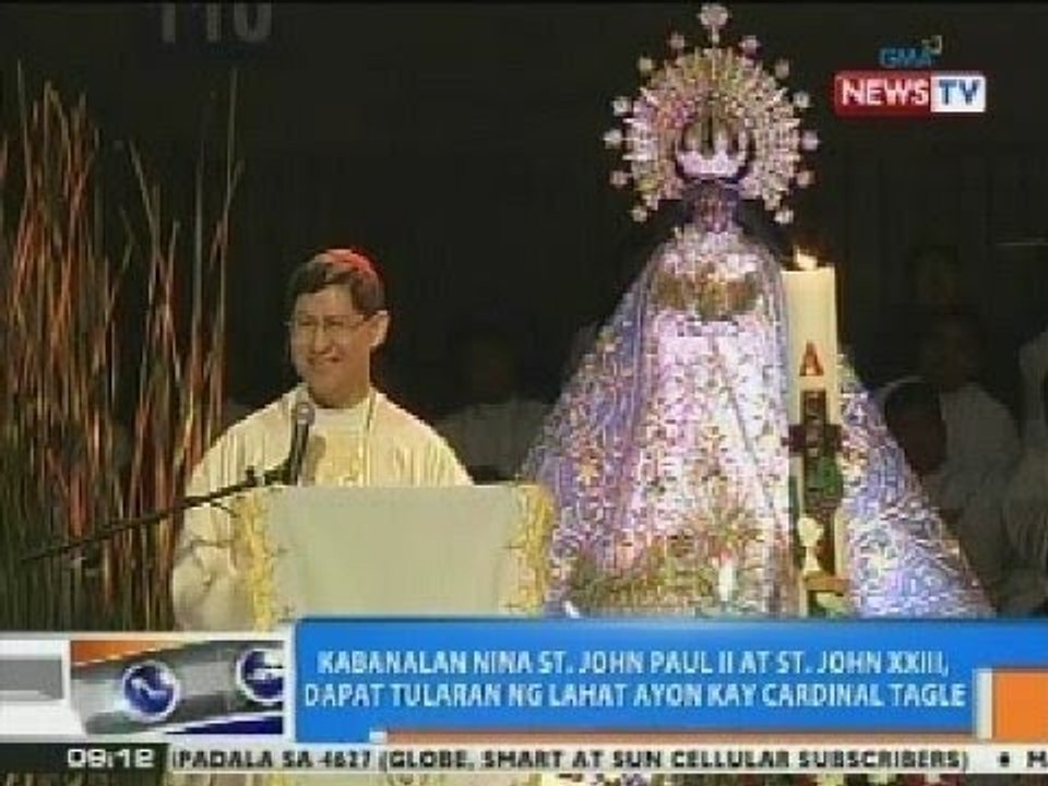 NTG: Cardinal Tagle: Kabanalan nina St. John Paul II at St. John XXIII, dapat tularan ng lahat