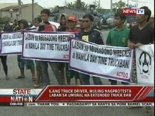Ilang truck driver, muling nag protesta laban sa umiral na extended truck ban