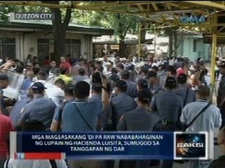 Hacienda Luisita farmers na 'di pa raw nababahaginan ng lupain, sumugod sa DAR