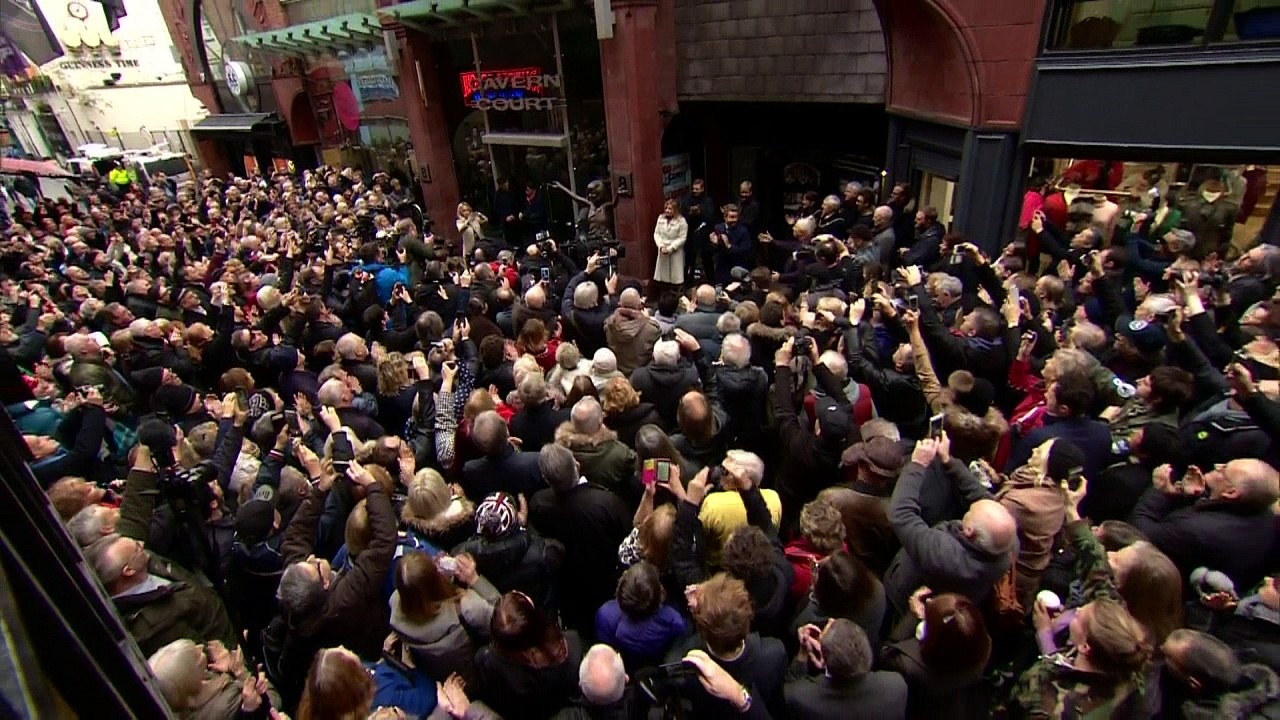 A life size statue of Cilla Black unveiled in Liverpool