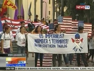 NTG: Protesta ng mga militanteng grupo, nagsimula na sa nakatakdang pagdating ni Obama