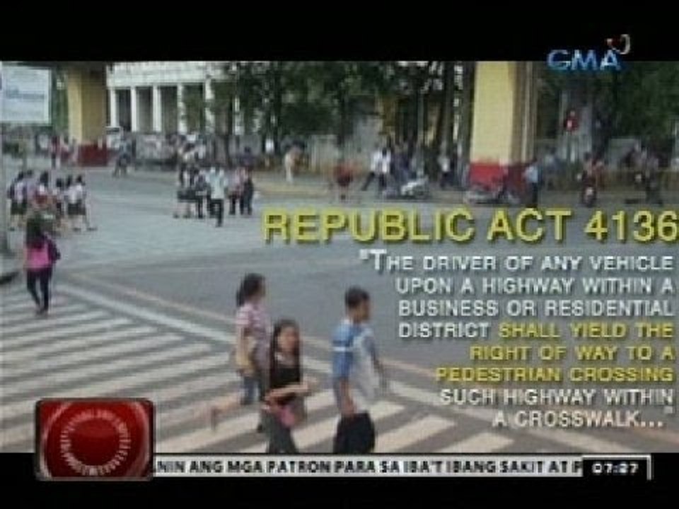 Mga tumatawid sa pedestrian lane, 'di pa rin ligtas dahil sa mga pasaway na motorista
