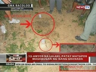 QRT: 12-anyos na lalaki, patay matapos masabugan ng isang granada