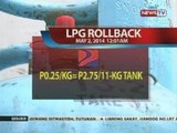 Petron: LPG rollback, magsisimula mamayang 12:01am