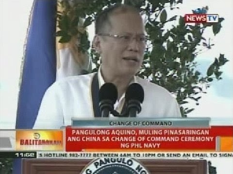 Pangulong Aquino, muling pinasaringan ang China sa change of command ceremony ng Phl Navy