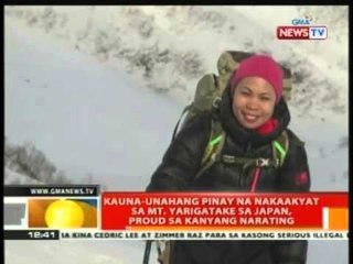 Kauna-unahang Pinay na nakaakyat sa Mt. Yarigatake sa Japan, proud sa kanyang narating