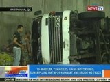 NTG: 10-wheeler truck na may kargang sako-sakong bigas, tumagilid sa Katipunan, QC