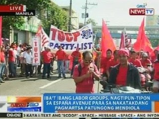 NTG: Iba't ibang labor groups, nakatakdang magmartsa patungong Mendiola