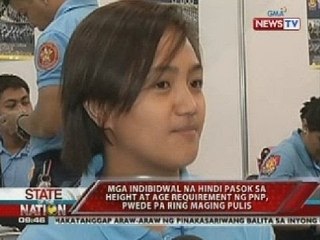 Mga indibidwal na hindi pasok sa height at age reqmt. ng PNP pwede pa ring maging pulis