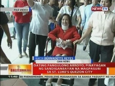 BT: Ex-Pres. Arroyo, pinayagan ng Sandiganbayan na magpasuri sa St. Luke's Quezon City