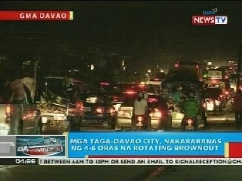 BP: Mga taga-Davao City, nakararanas ng 4-6 na oras ng rotating brownout