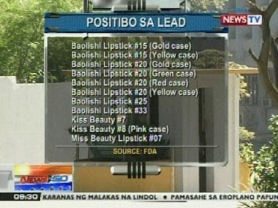 NTG: Ilang brand lipstick na ibinebenta sa mga pamilihan, positibo sa mga kemikal