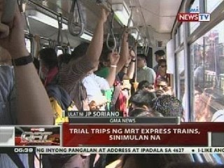 QRT: Trial trips ng MRT express trains, sinimulan na