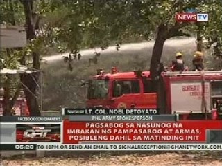 Pinagmulan ng sunod at pagsabog sa imbakan ng pampasabog at armas ng Phl Army, inaalam pa