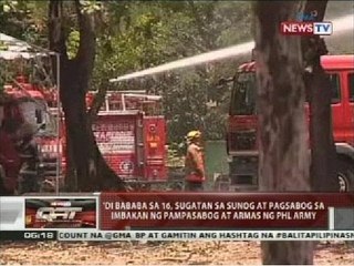 'Di bababa sa 16, sugatan sa sunog at pagsabog sa imbakan ng pampasabog at armas ng Phl Army