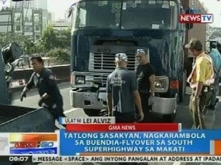 NTG: 3 sasakyan, nagkarambola sa Buendia-flyover sa South Superhighway sa Makati
