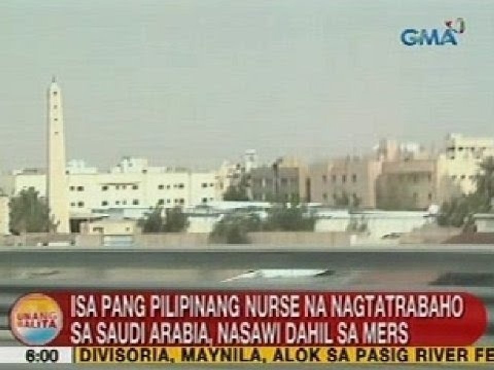 UB: Isa pang Pinay nurse na nagtatrabaho sa Saudi Arabia, nasawi dahil sa MERS