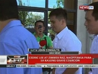 QRT: Cedric Lee at Zimmer Raz, nagpiyansa para sa kasong grave coercion