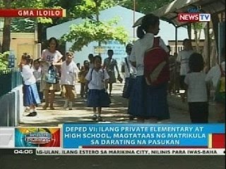 Deped VI: Ilang private elementary at high school, magtataas ng matrikula sa pasukan
