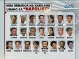 22 kasalukuyan at dating senador, kabilang sa 