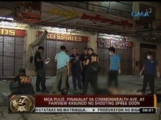 Mga pulis, pinakalat sa Commonwealth Ave. At Fairview kasunod ng shooting spree doon