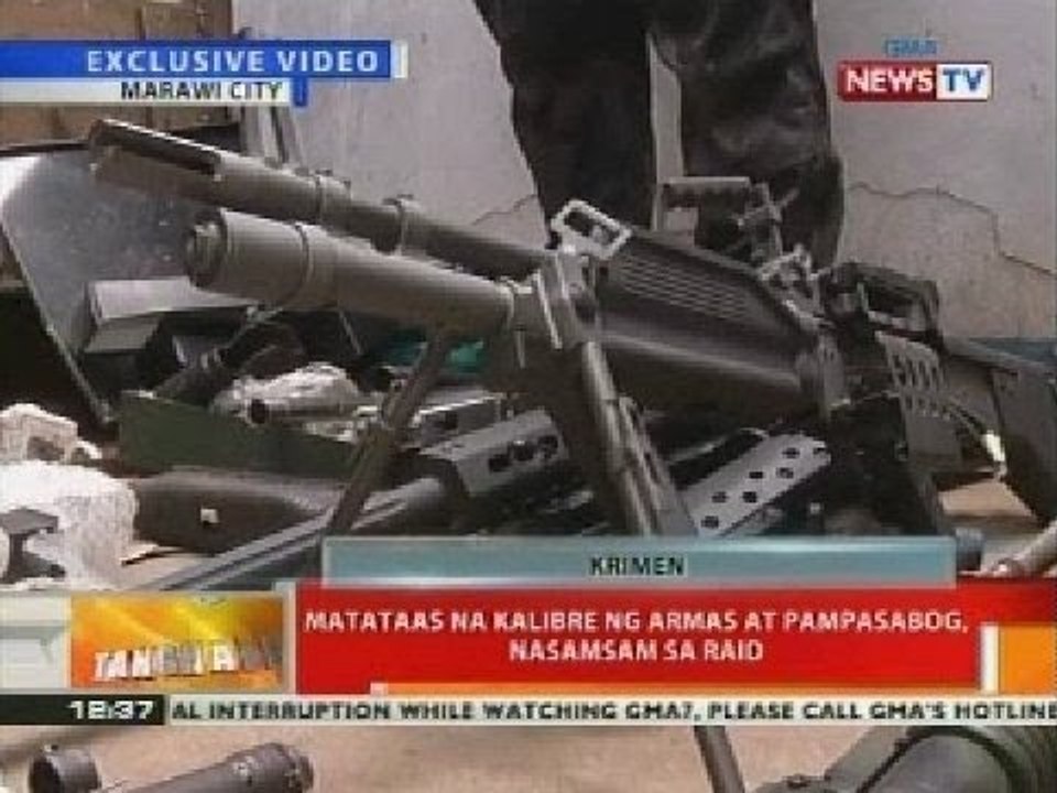 BT: Matataas na kalibre ng armas at pampasabog, nasamsam sa raid