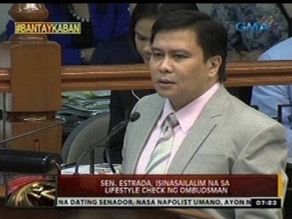 24 Oras: Sen. Estrada, isinasailalim na sa lifestyle check ng ombudsman