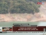 Panayam kay NIA administrator Claro Maranan kaugnay sa critical level condition ng Angat Dam