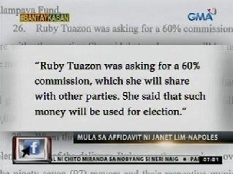 Ruby Tuason, itinuturo ni Napoles bilang utak ng Malampaya Fund Scam