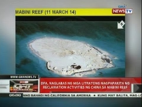DFA, naglabas ng mga litratong nagpapakita ng reclamation activites ng China sa Mabini Reef