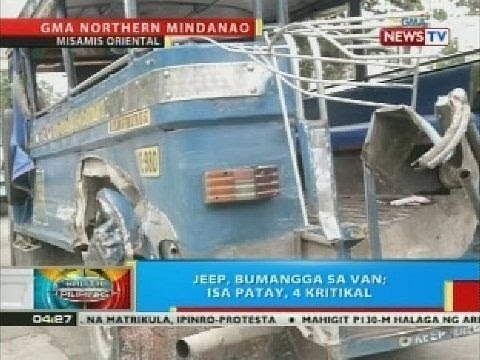 BP: Jeep, bumangga sa van sa Misamis Oriental; isa patay, 4 kritikal