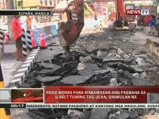 QRT: Road works para mabawasan ang pagbaha sa u-belt tuwing tag-ulan, sinimulan na