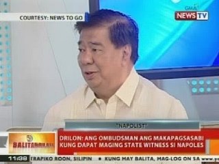 Download Video: BT: Drilon: Ang Ombudsman ang makapagsasabi kung dapat maging state witness si Napoles