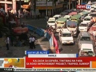 BT: Kalsada sa España, Manila, tinitibag na para sa road improvement project