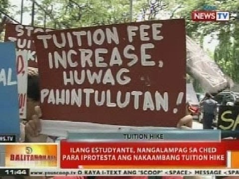 BT: Ilang estudyante, nangalampag sa CHED para iprotesta ang nakaambang tuition hike