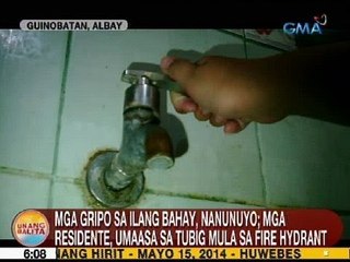 UB: Mga gripo sa ilang bahay sa Albay, nanunuyo; mga residente, umaasa sa tubig sa fire hydrant