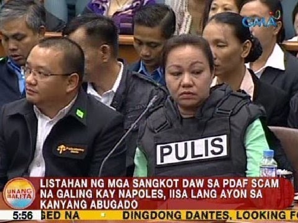 UB: Listahan ng mga sangkot daw sa PDAF scam na galing kay Napoles, iisa lang daw