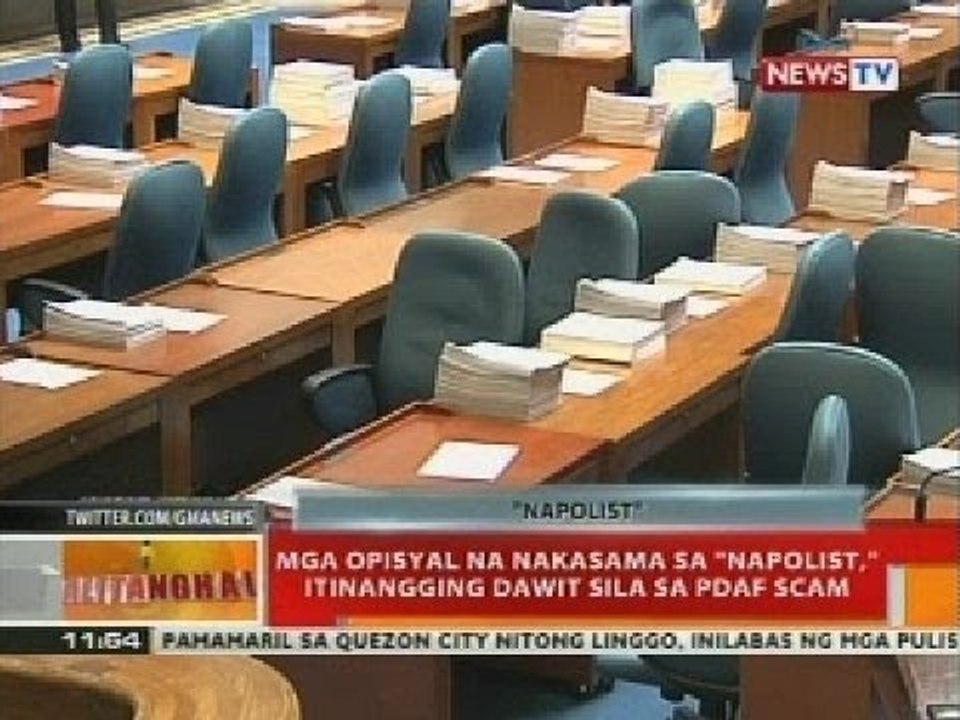 BT: Mga opisyal na nakasama sa 'Napolist,' itinangging dawit sila sa PDAF scam
