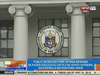NTG: Public interview para sa mga nominee sa pagka-associate justice ng SC, magsisimula ngayong araw