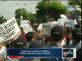 Saksi: League of Filipino students, nangalampag sa Malacañang