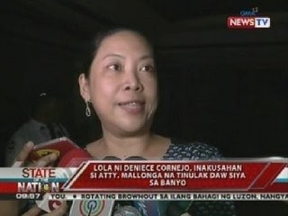 Lola ni Cornejo, inakusahan si Atty. Mallonga na tinulak daw siya sa banyo