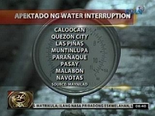 Ilang sineserbisyuhan ng Maynilad, mawawalan ng tubig nang 3-6 oras