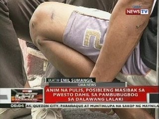 Anim na pulis, posibleng masibak sa pwesto dahil sa pambubugbog sa dalawang lalaki