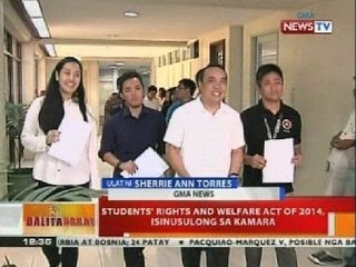 BT: Students' rights and welfare ACT of 2014, isinulong sa Kamara