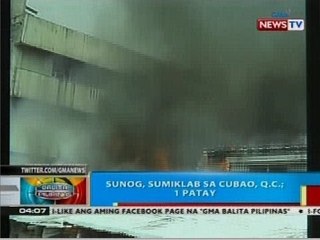 BP: Sunog, sumiklab sa Cubao, qc; 1 patay