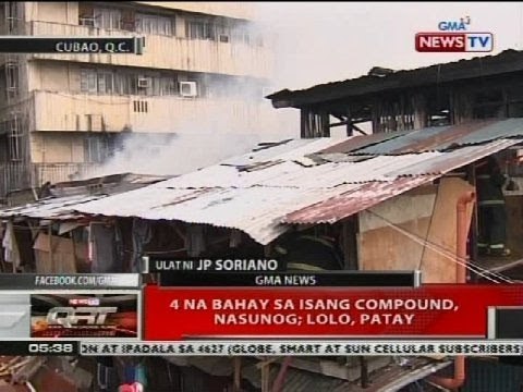 QRT: 4 na bahay sa isang compound nasunog