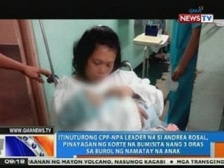 NTG: Andrea Rosal, pinayagang bumisita nang 3 oras sa burol ng namatay na anak