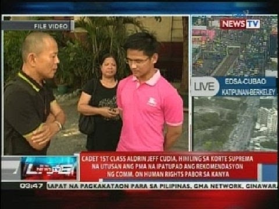 Aldrin Cudia, hiniling sa SC na utusan ang PMA na ipatupad ang rekomendasyon ng CHR pabor sa kanya