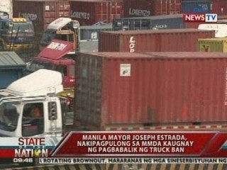 SONA: Manila truck ban, balik na ulit matapos ang 8 araw na moratorium